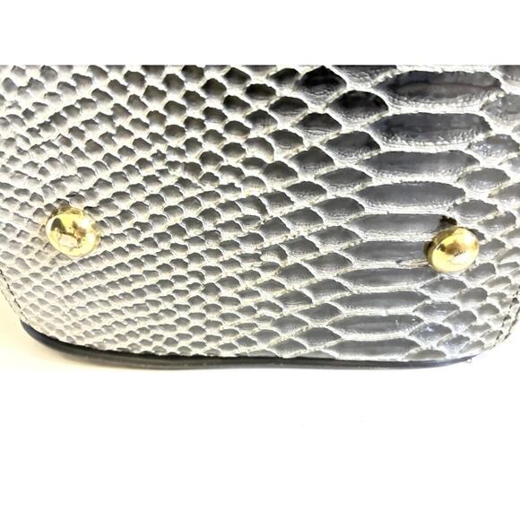 Samantha Brown Croc-Embossed Dowel Travel Bag Black/white - Picture 13 of 16